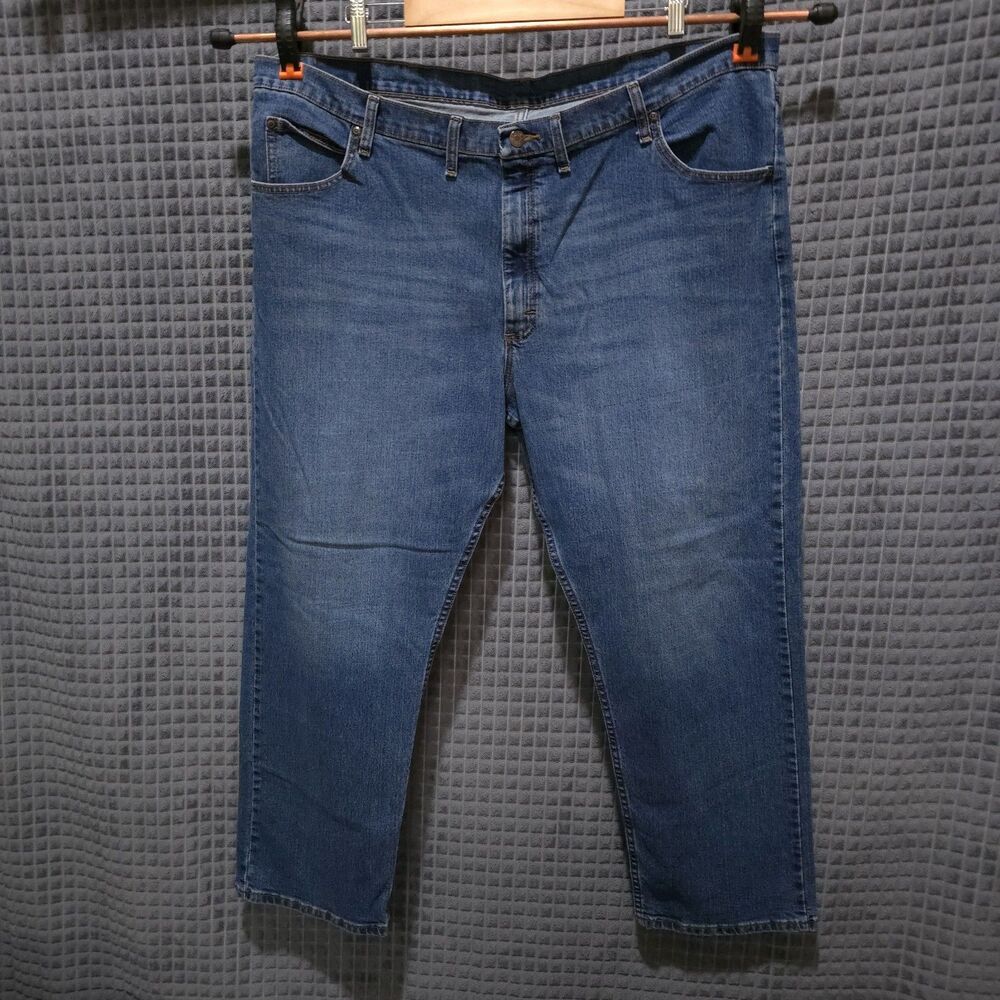 Bootcut High Rise Jeans 46x30 Mens Relaxed Fit Stretch Comfort Med Wash Western